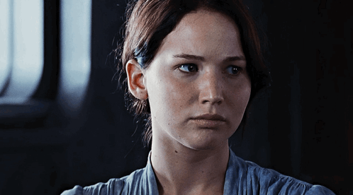 Katniss Everdeen Looking Around GIF