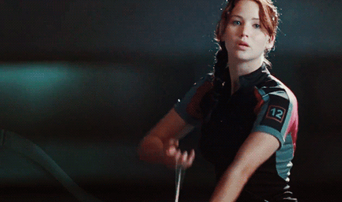 Katniss Everdeen Preparing To Shoot GIF