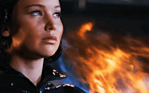 Katniss On Fire May The Odds Be In Your Favor GIF