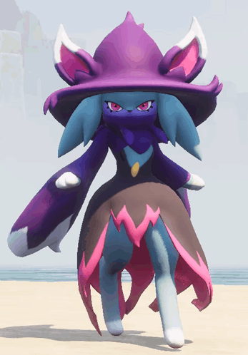 Katress Palworld Walking Confidently GIF