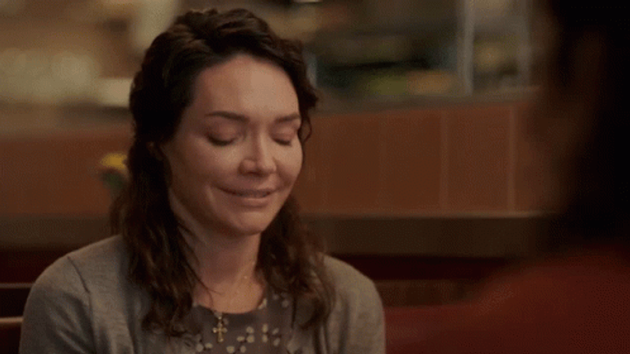 Katrina Lenk Holding Back Tears GIF