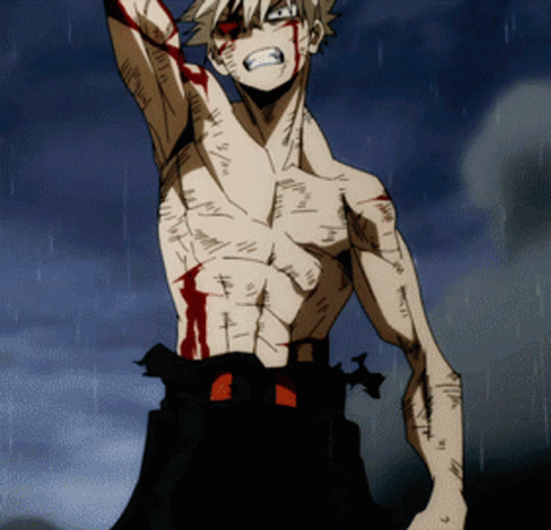 Katsuki Bakugo Battle Aftermath Thumbs Down GIF