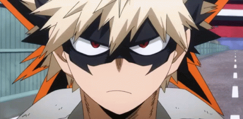 Katsuki Bakugo Black Mask My Hero Academia GIF