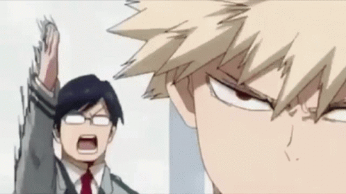 Katsuki Bakugo Getting Scolded Meme GIF