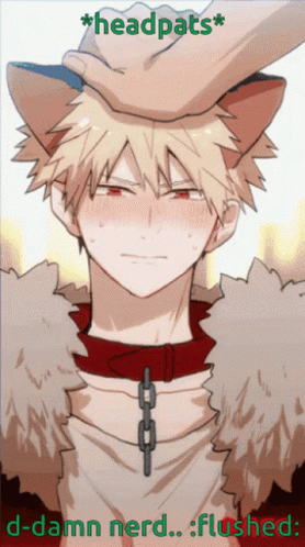 Katsuki Bakugo Head Pats GIF