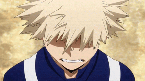 Katsuki Bakugou Angry Facial Reaction GIF