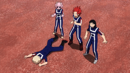 Katsuki Bakugou Anime Hit Ground GIF