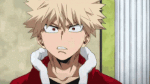 Katsuki Bakugou Christmas Santa Confused GIF