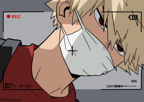 Katsuki Bakugou Face Mask Video Camera GIF