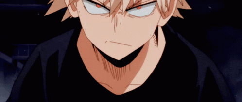 Katsuki Bakugou My Hero Academia Fight Smile GIF