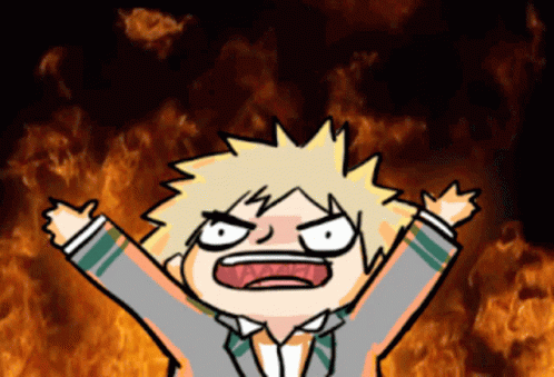 Katsuki Bakugou Rage Art Fire GIF
