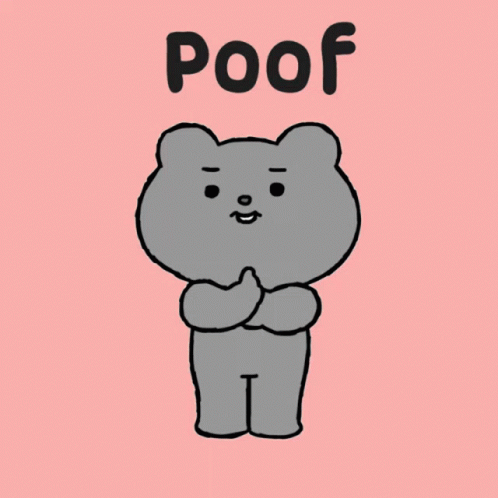 Kawaii Bear Betakkuma Disappearing Magic GIF