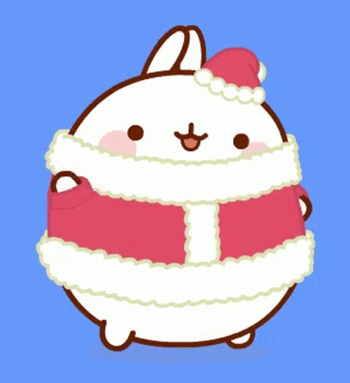 Kawaii Christmas Bunny Santa GIF