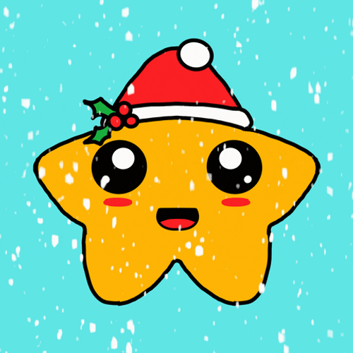 Kawaii Christmas Cartoon Star GIF