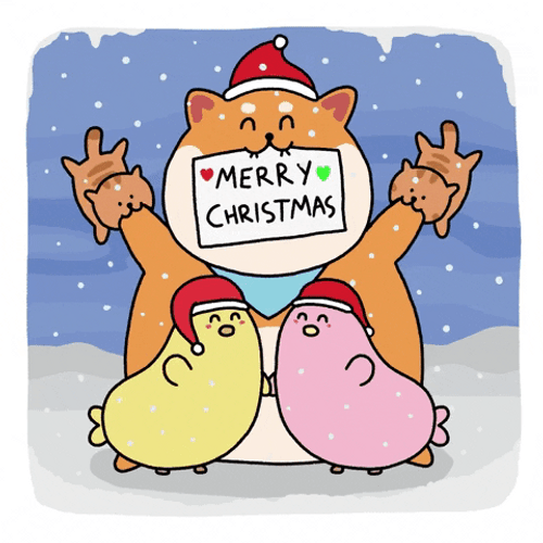 Kawaii Christmas Happy Cartoon GIF