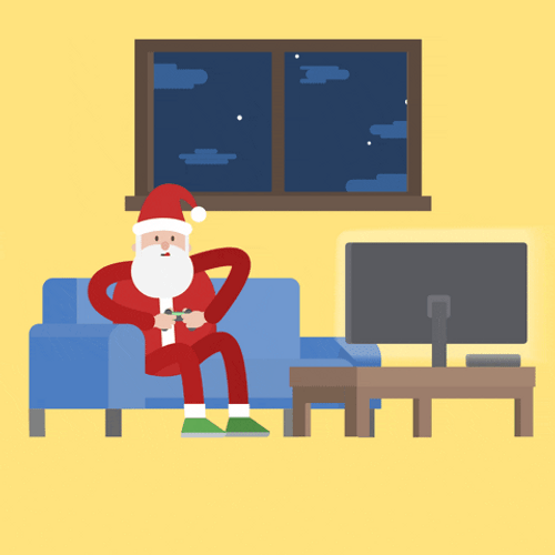 Kawaii Christmas Santa Cartoon GIF
