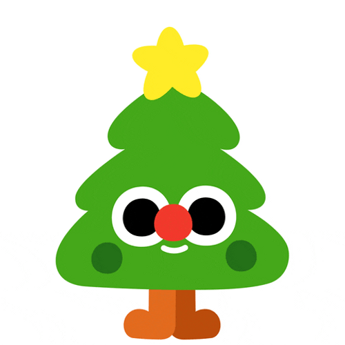 Kawaii Christmas Tree Cartoon GIF