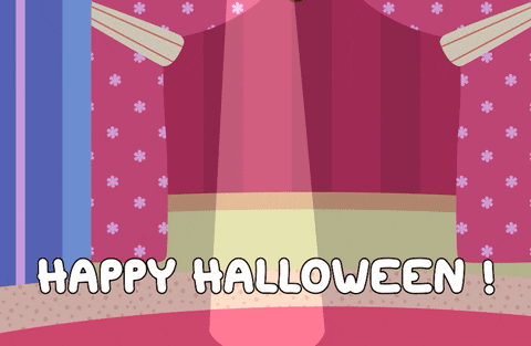 Kawaii Halloween Circus Clown Molang GIF