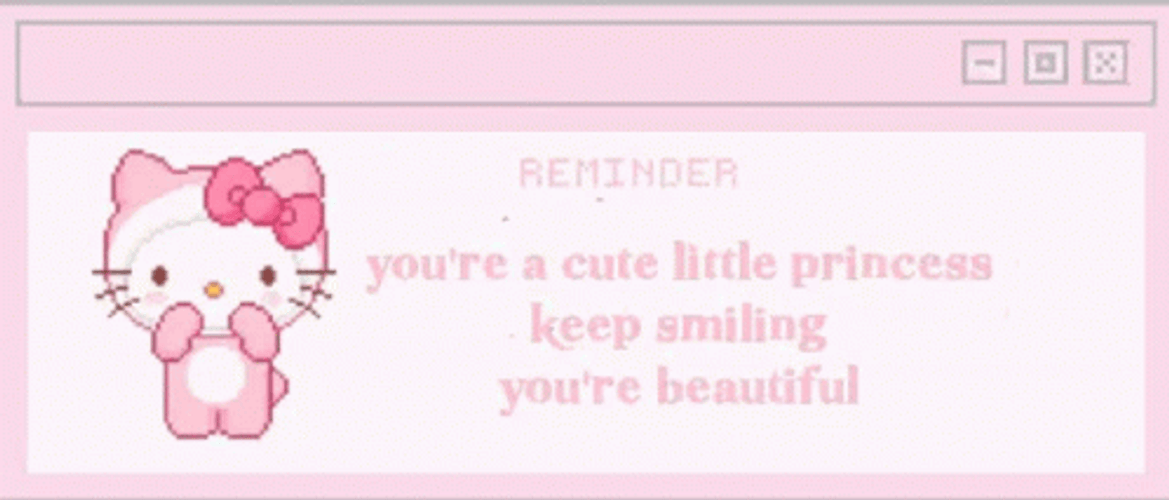 Kawaii Pink Hello Kitty Reminder GIF  GIFDBcom