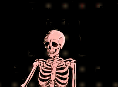 Kawaii Pink Skeleton GIF