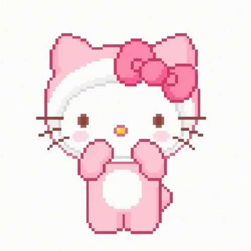 Kawaii Pixelated Hello Kitty GIF