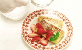 Kawaii Strawberry French Toast GIF