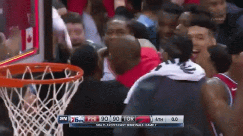 Kawhi And Teammates Group Hug GIF