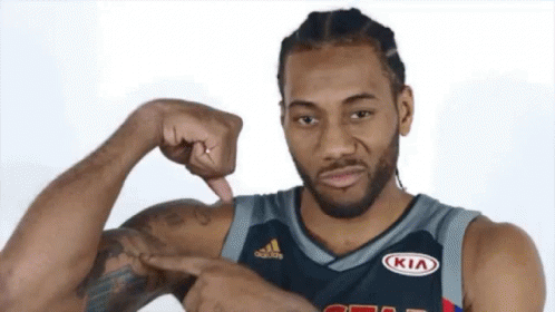 Kawhi Leonard Ponting In Arm Muscle GIF