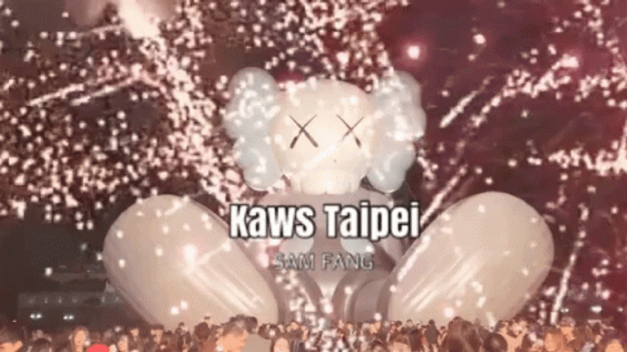 Kaws Taipei Fireworks GIF