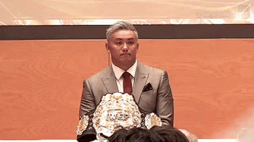 Kazuchika Okada Looking Up GIF