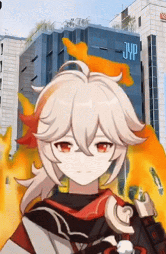 Kaedehara Kazuha On Fire GIF