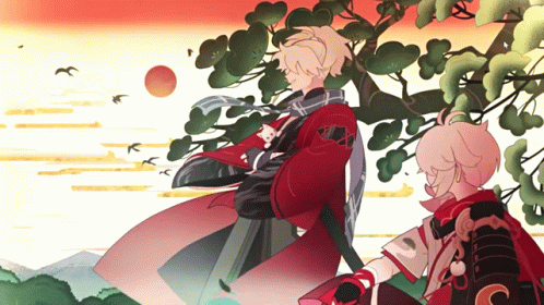 Kazuha Watching The Sunset GIF