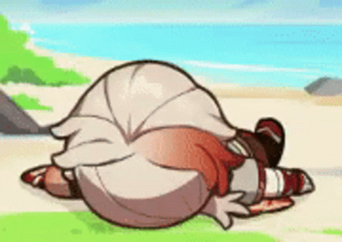 Kazuha Face On The Ground GIF