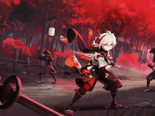 Kazuha Sword Attack GIF