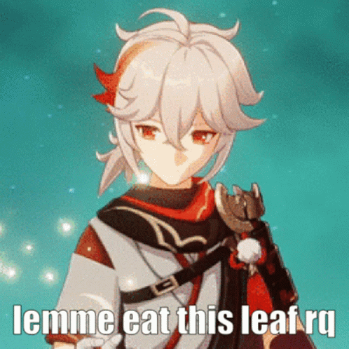 Kazuha Making Music With A Leaf GIF