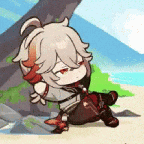 Chibi Kaedehara Kazuha GIF