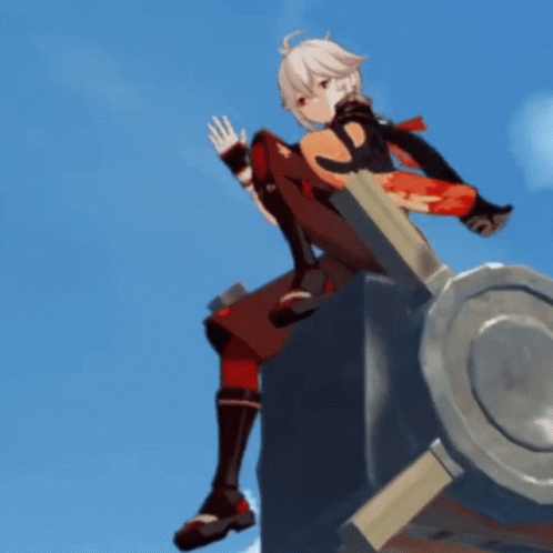 Kazuha Riding On GIF