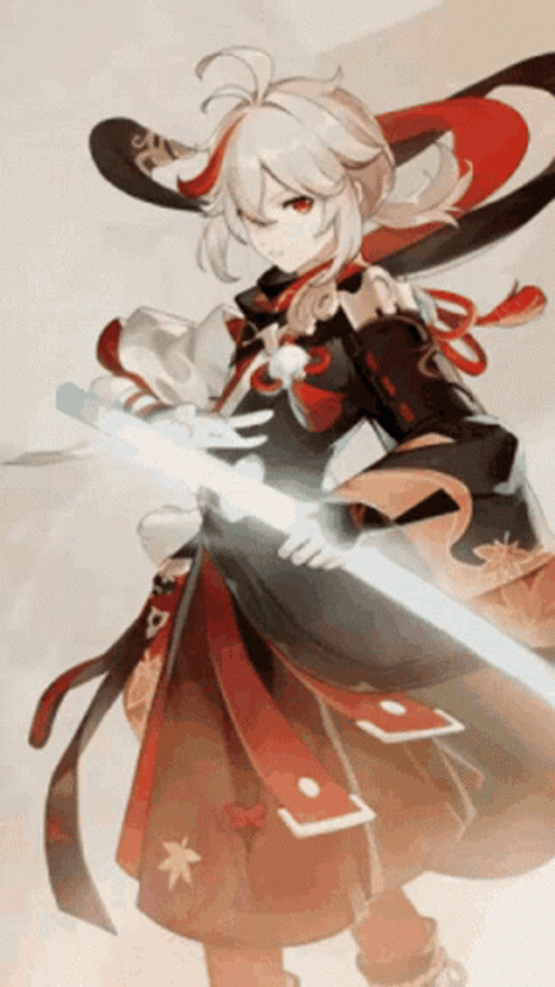 Kazuha Glowing Sword GIF