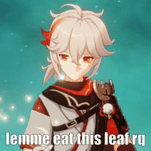Kazuha Making Music With A Leaf GIF