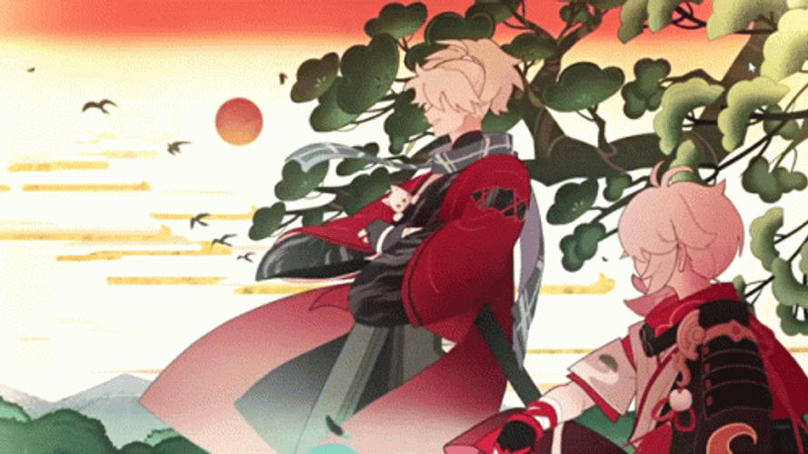 Kazuha Watching The Sunset GIF