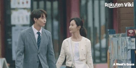 Kdrama A Week Grace Holding Hands While Walking GIF