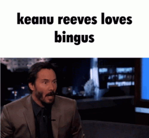 Keanu Reeves Loves Bingus GIF