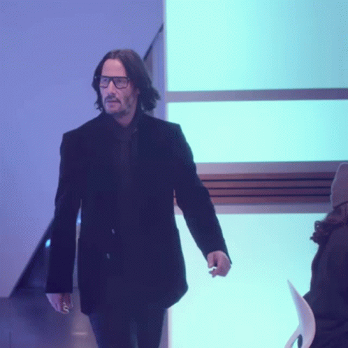 Keanu Reeves In Eyeglass GIF