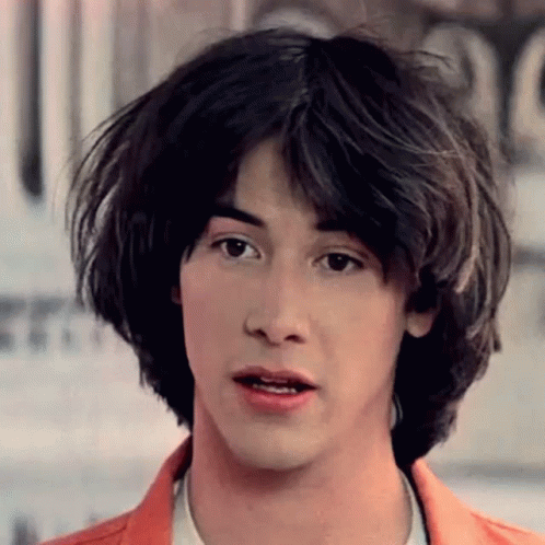 Keanu Reeves At Bill And Ted GIF