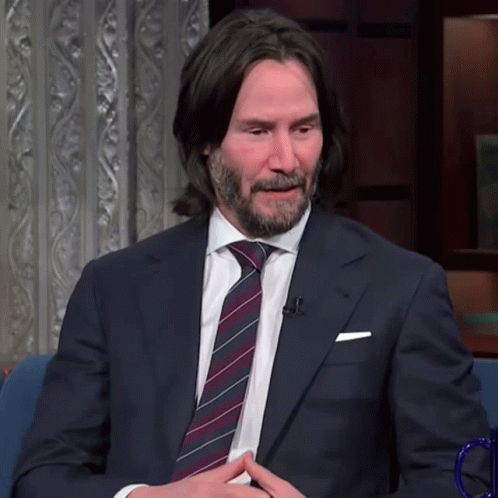 Keanu Reeves Laughing GIF