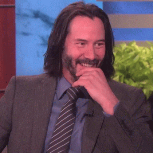 Keanu Reeves In An Interview GIF