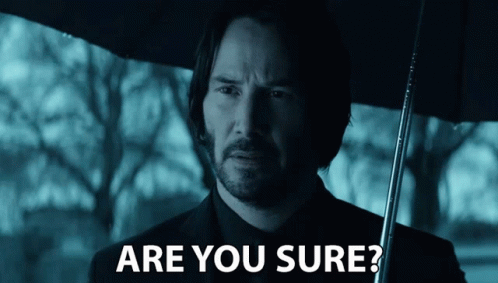 Keanu Reeves Are You Sure GIF
