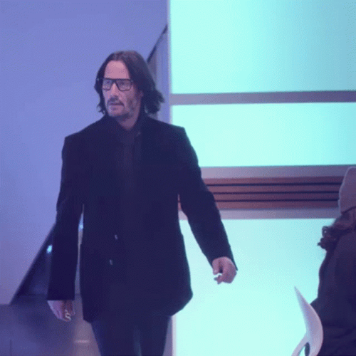 Keanu Reeves In Eyeglass GIF