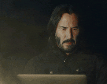 Keanu Reeves Watching Pennywise Dancing Mash Up GIF
