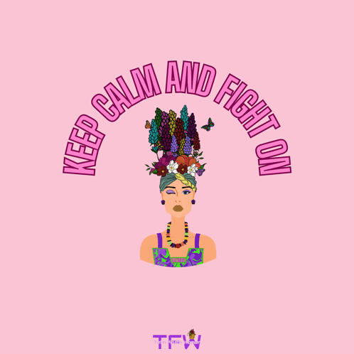 Keep Clam And Fight On Poster GIF